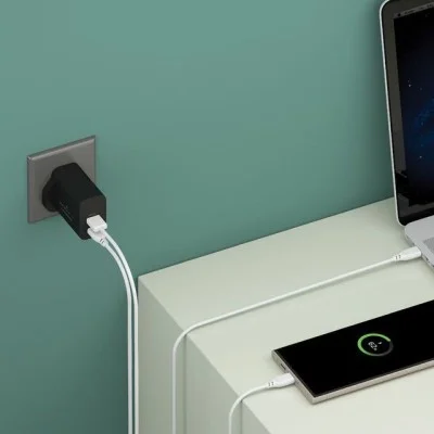 Smartix Premium Uk Wall Adaptor 45W Gan - Black
